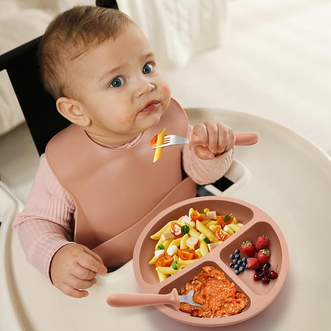 Toddler Plates, 3 Pack Divided Suction Plates - Image 6