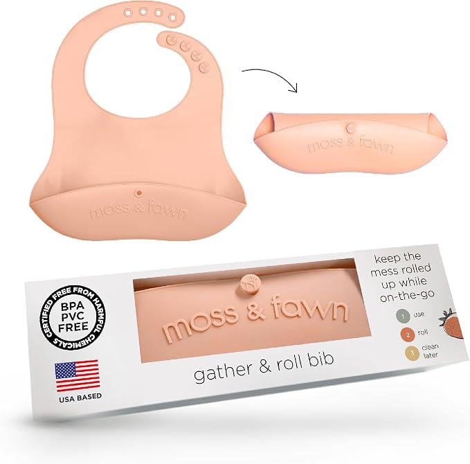 Moss and Fawn Gather & Roll Bib by MossandFawn