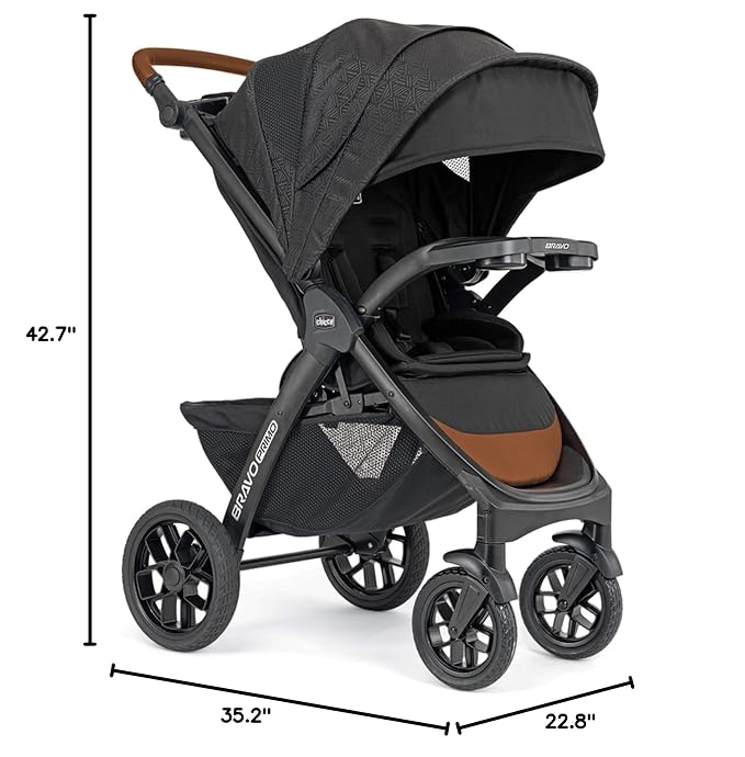 Chicco Bravo Primo Trio Travel System, Bravo Primo Quick-Fold Stroller - Image 15