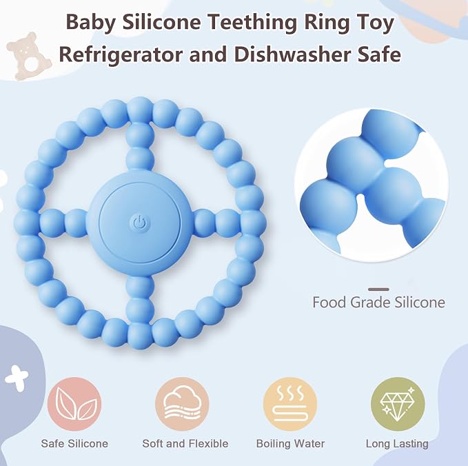 Vibrating Sensory Chew Toy, Teether Teething Toys - Image 5