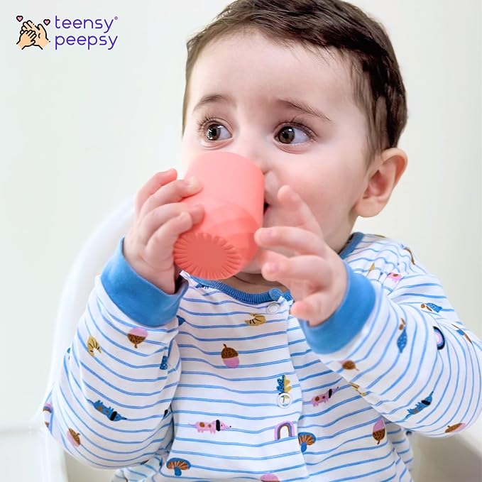 2 Pack Tiny Cup for 4+ Months | Silicone Baby Cups 6-12 Months, Infant Training - Image 5