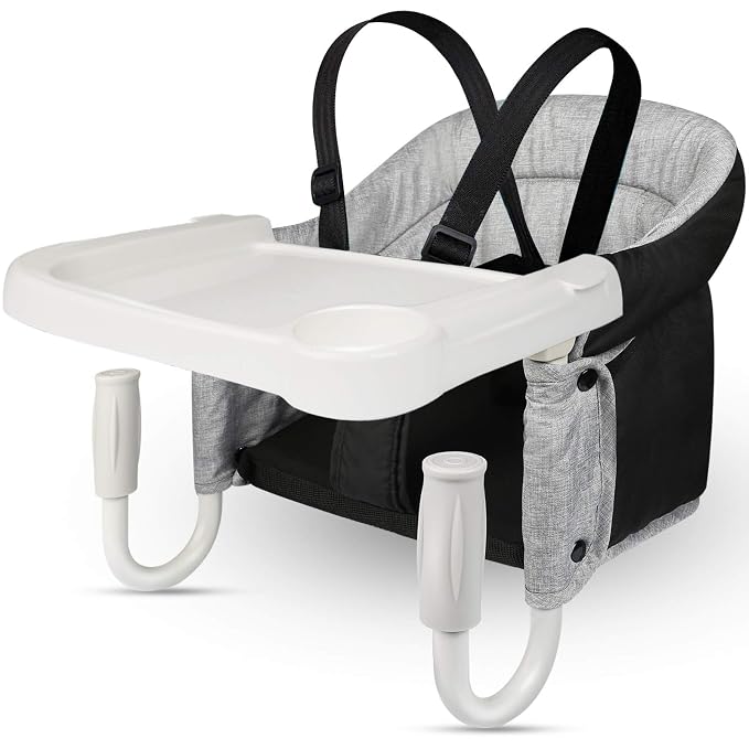 Fast Hook On Chair with Dining Tray, Fold-Flat Storage and Tight Fixing Clip by TOONOONBabyHookChair