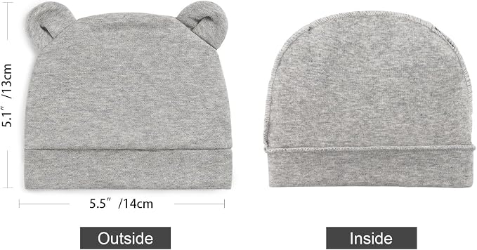 DRESHOW BQUBO 8 Pack Unisex Baby Beanie Hat Infant Toddler Kid Hats Baby Soft - Image 7