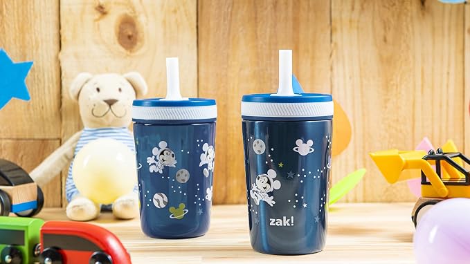 Zak Designs Disney Mickey Mouse Kelso Tumbler Set, Leak-Proof Screw-On Lid - Image 9