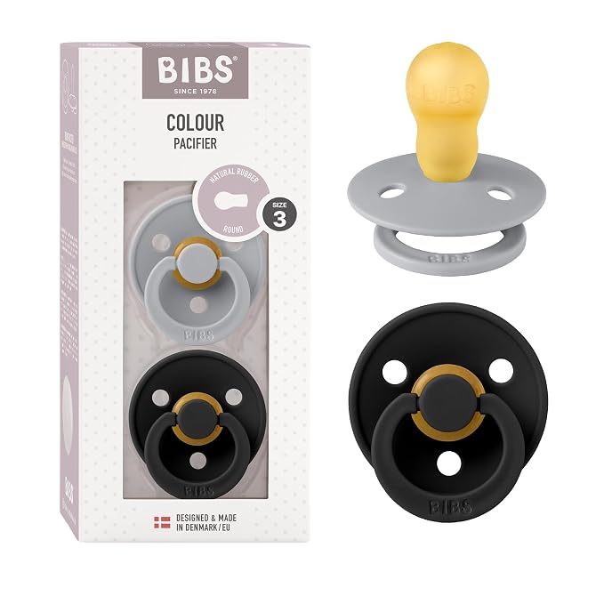 BIBS Pacifiers Colour Collection | Natural Rubber Baby Pacifier | Set of 2 by BIBS