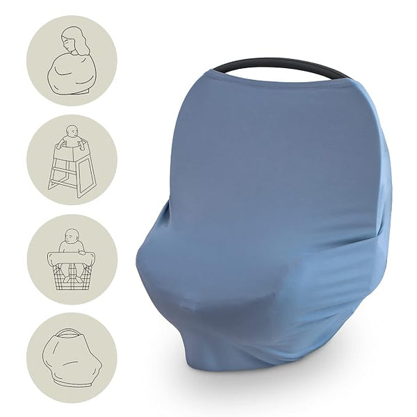 mushie Baby Car Seat Canopy Cover | Breathable & Stretchy Multi Use Cover by mushie