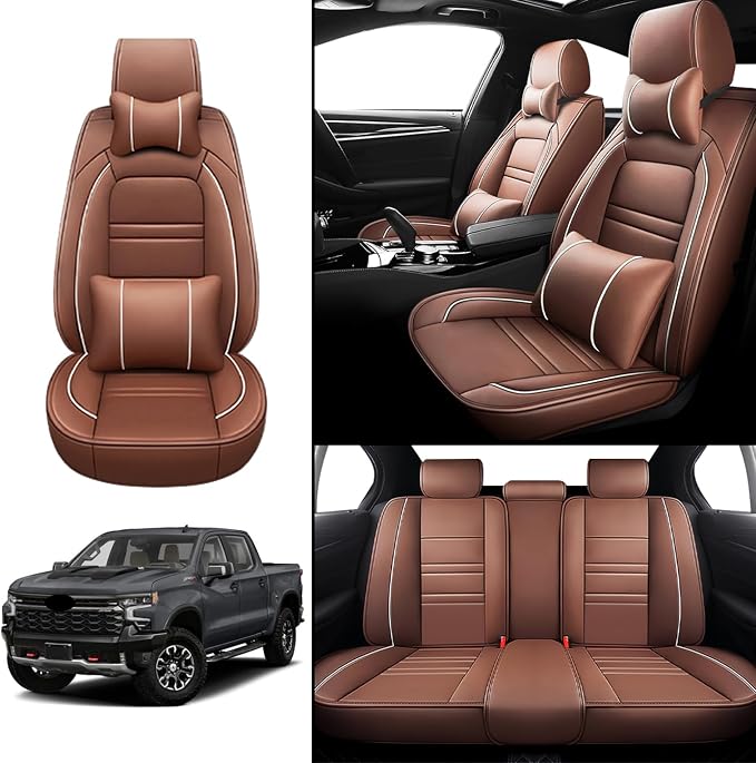 Car Seat Cover for Chevy Silverado 1500 2007-2025 | 5-Seats Seat Covers - Image 2