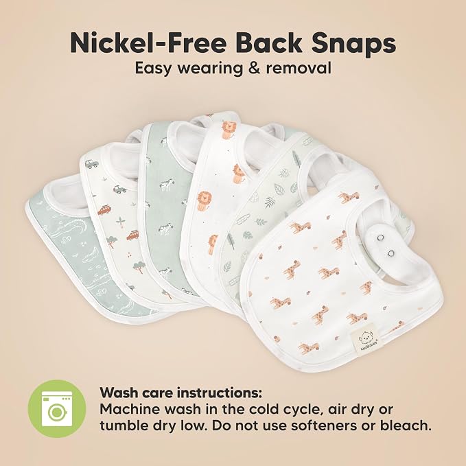 8-Pack Organic Baby Bibs for Boys, Girls - Image 9