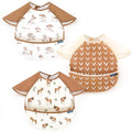 GRSSDER 3-pack Mess Proof Baby Feeding Bibs by BUYNOW