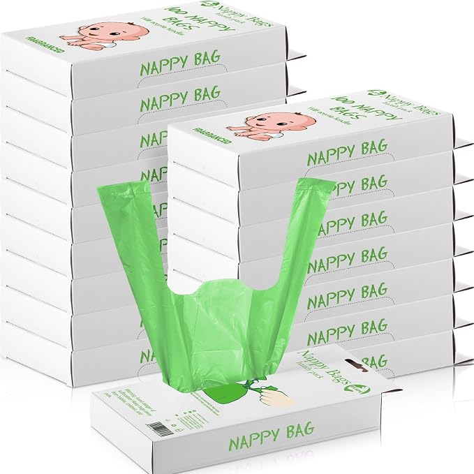 Honoson 1200 Count Baby Disposable Diaper Bags Scented Diaper Sacks by Honoson
