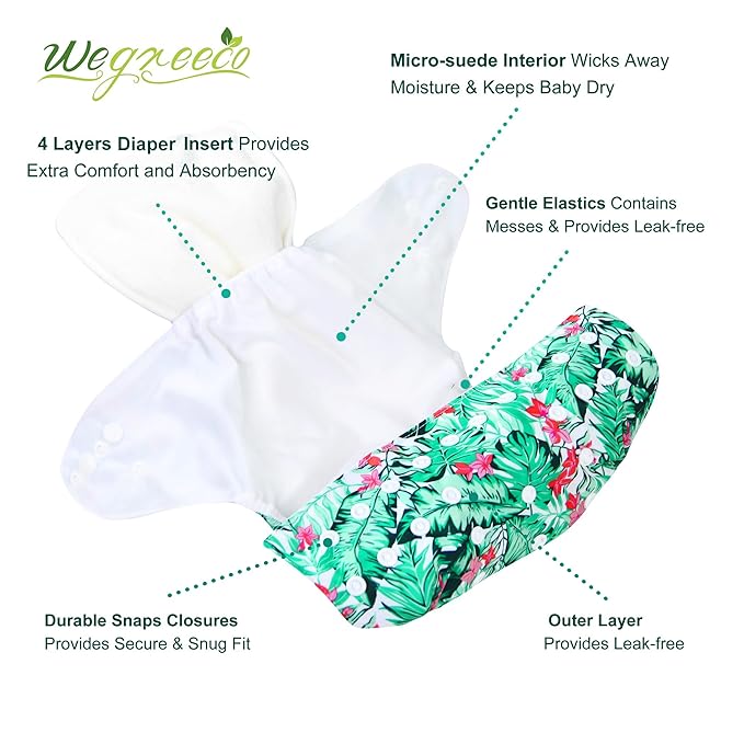 wegreeco Cloth Diapers 6 Pack - Image 2