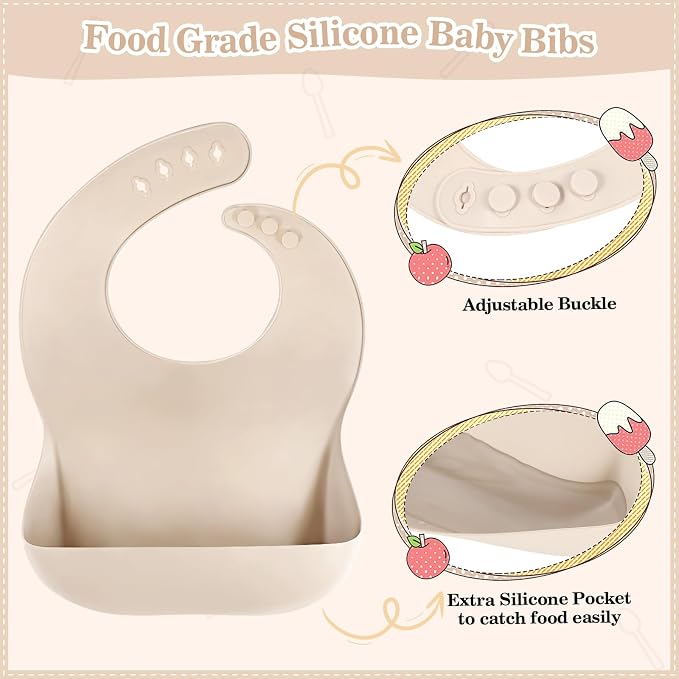 Silicone Baby Feeding Set 10 Pcs Baby Led Weaning Supplies Suction Bowl Divided - Image 6