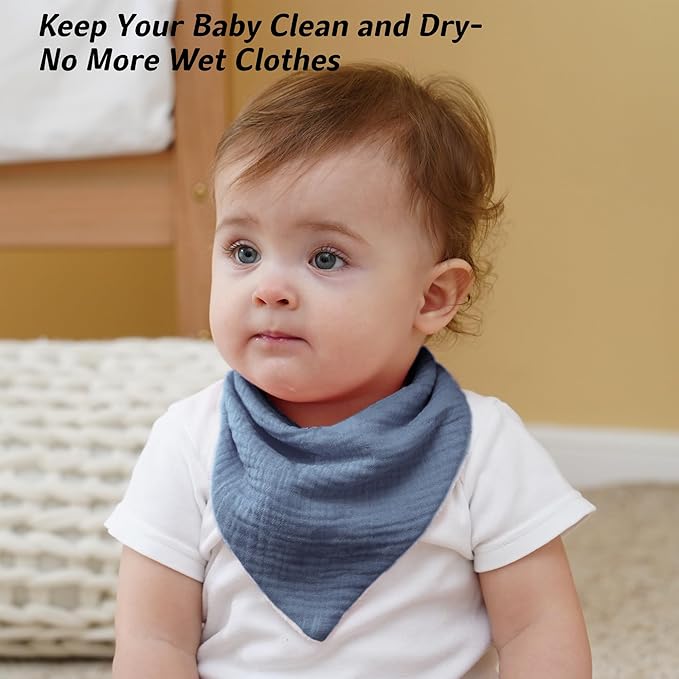 Muslin Baby Bibs Baby Drool Bandana Bibs - Image 4