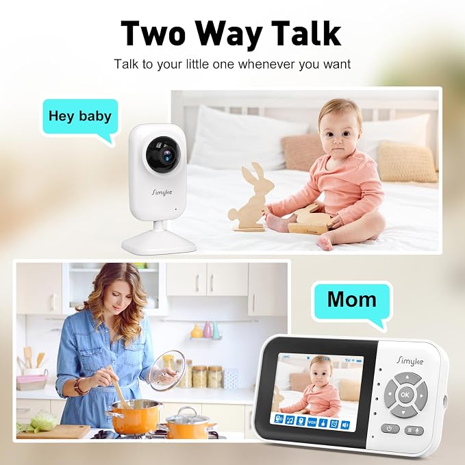Upgrade Video Baby Monitor, WiFi Baby Camera, 2.8" Display and App Control - Image 4