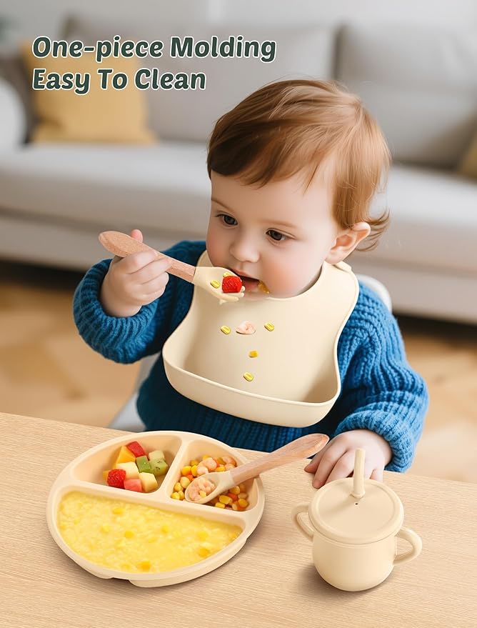 24 PCS Silicone Baby Feeding Set, Baby Led Weaning Supplies Includes Suction - Image 7