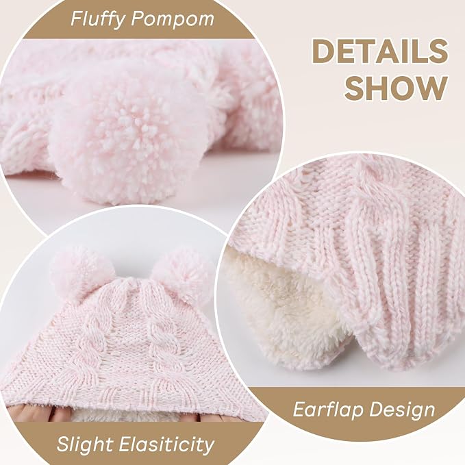 Zsedrut Winter Baby Boy Hats Pompom Baby Beanie - Image 3