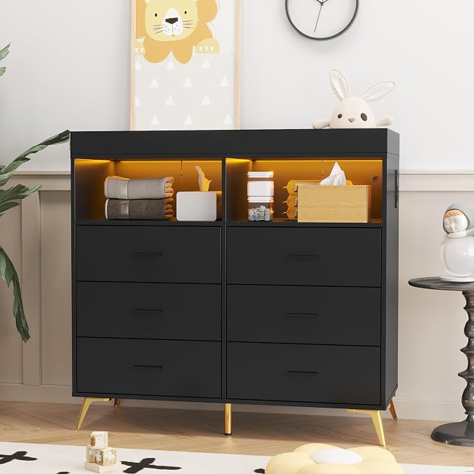 Changing Table Dresser with Drawers, Baby Dresser with Changing Table Top - Image 2