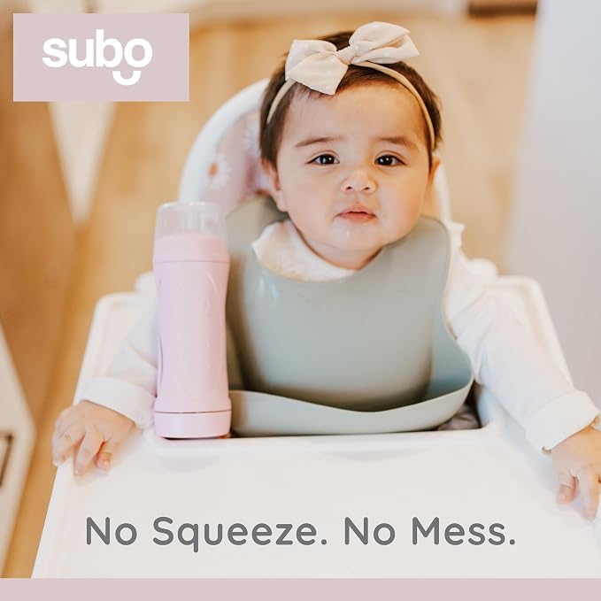 Subo Baby Food Bottle | No Mess Baby Toddler Self Feeder | Squeeze Free Design - Image 9