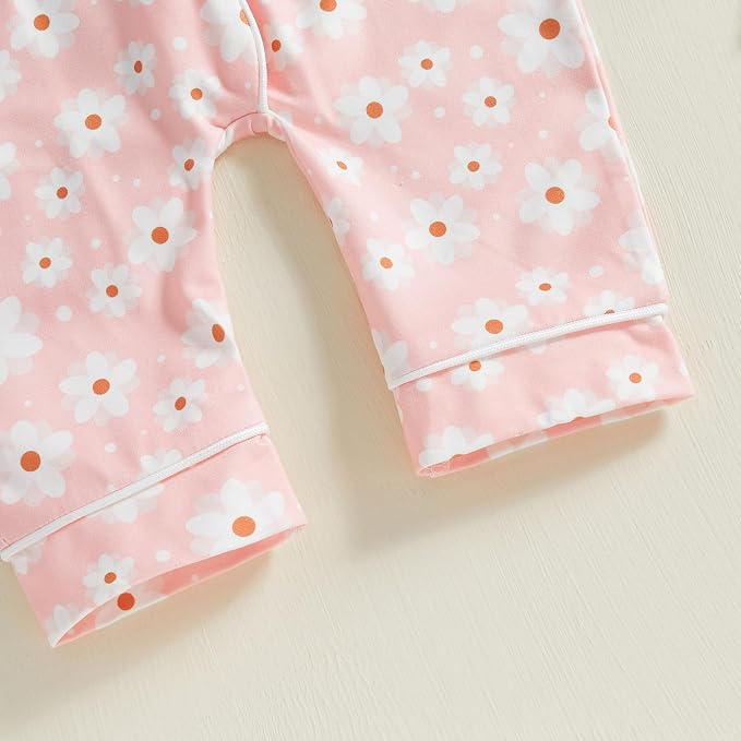 Balaflyie Baby Girl Button Down Pajamas Romper One-Piece Jumpsuit Long Sleeve - Image 5