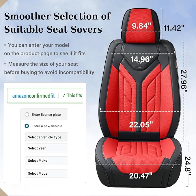 Coverado Seat Covers, Car Seat Covers Front Seats, Leather Seat Covers - Image 5
