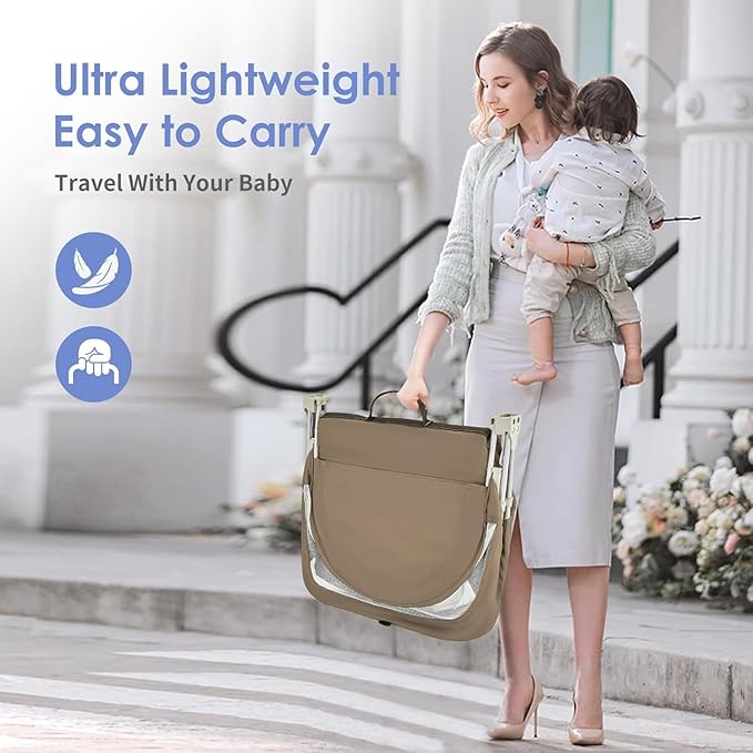 Portable Baby Bassinet Travel Baby Bed, Baby Cribs Travel Pod - Image 6
