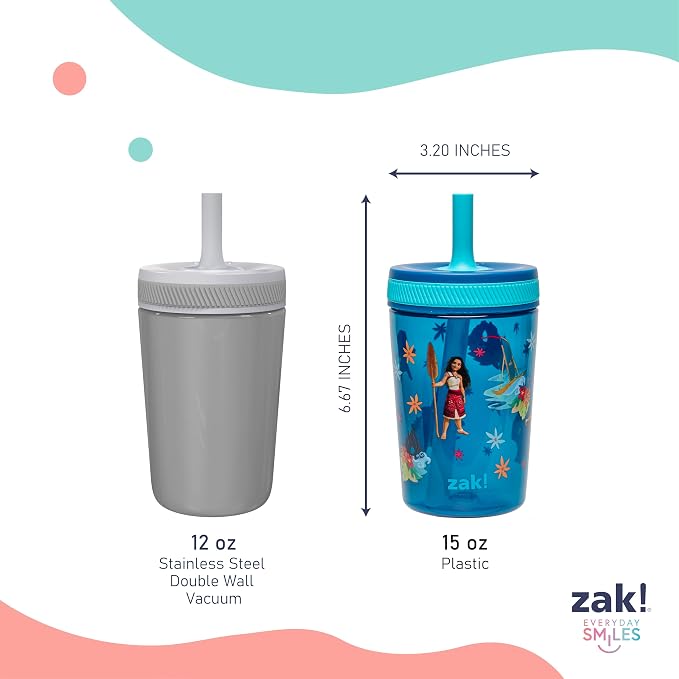 Zak Designs Disney Moana 2 Kelso Toddler Cups - Image 8