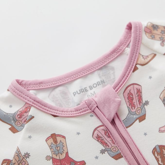 pureborn Baby Infant Boys Girls Sleeper Snug Fit Viscose from Bamboo Pajamas - Image 5