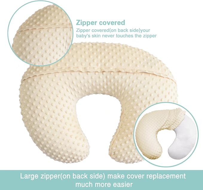iEvolve Minky Nursing Pillow Cover Breast Feeding Pillow Cover Slipcover U Shape - Image 3