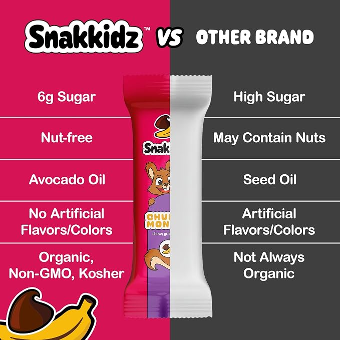 Snakkidz Organic Chewy Granola Bar, Allergen Free, Made - Image 7