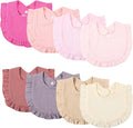 Baby Bibs Muslin Bibs 8 Pack for Drooling and Teething for Unisex Girls Boys by DOSMINE