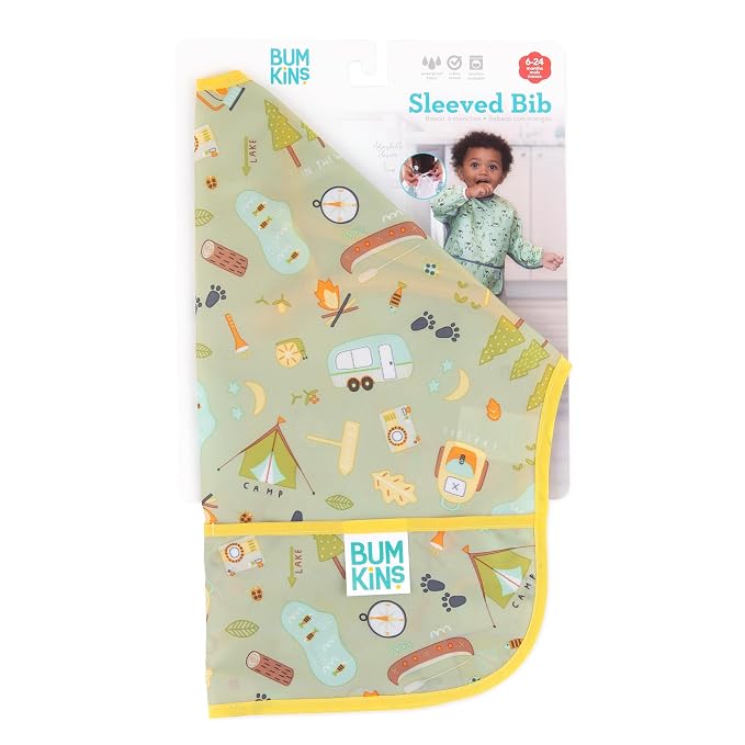 Bumkins Sleeved Bib for Girl or Boy, Baby and Toddler for 6-24 Mos, Essential - Image 6