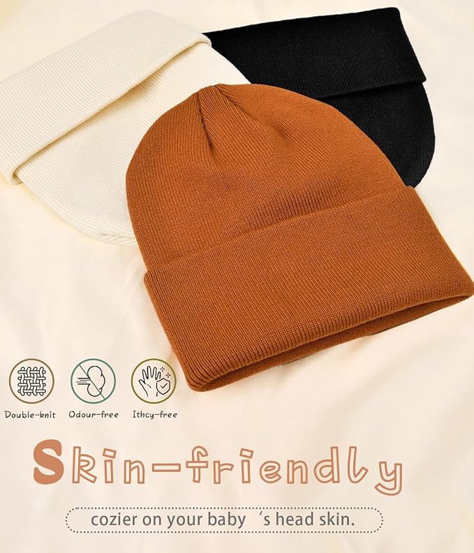Rosoz Toddler Beanie Boys Girls Baby Knit Warm Beanies Kids Children Winter hat - Image 2