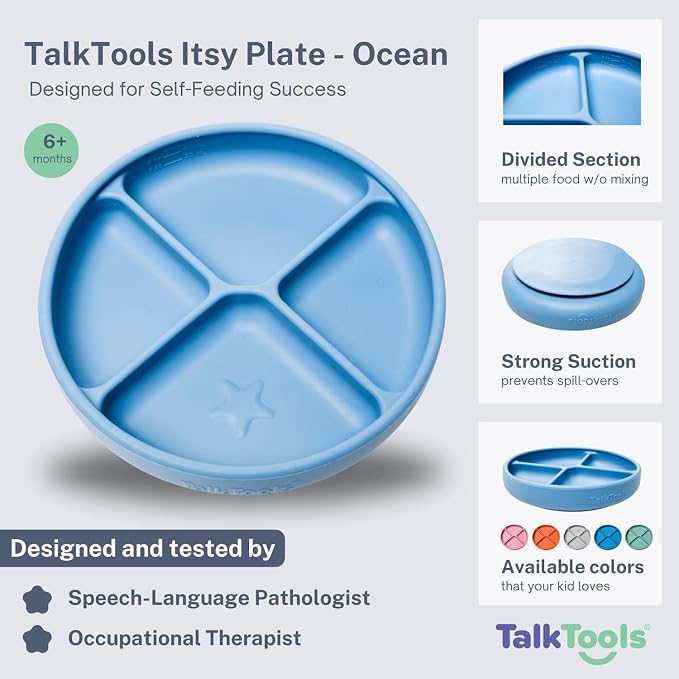 TalkTools Itsy Plate Must-Have Silicone Baby Plates - Image 3