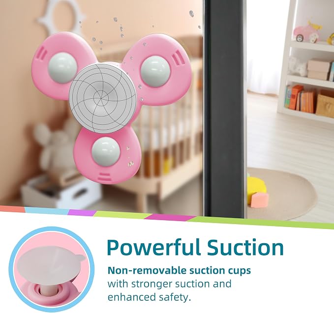 LiKee Strong Suction Cup Fidget Rotating Sensory Bath Toys - Image 3