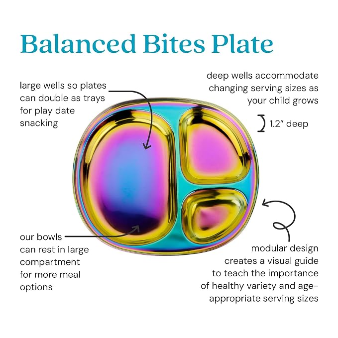 Ahimsa Stainless Steel Kids Plates - Image 2