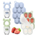 KingKam Baby Breastmilk Popsicle Molds & Baby Fruit Feeder, Baby Food Freezer by KingKam