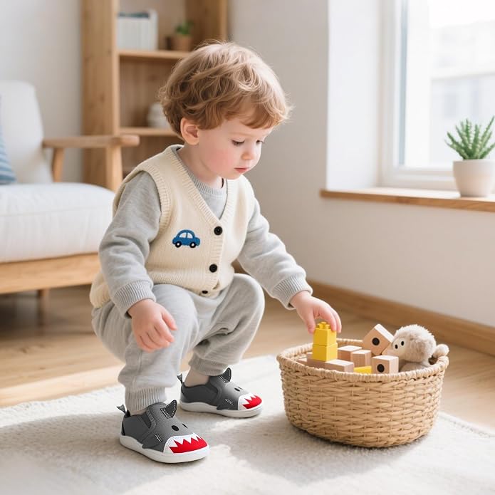 SKYWHEEL Toddler Slip On Shoes Wide Toe Box Barefoot Casual Canvas Walking - Image 7