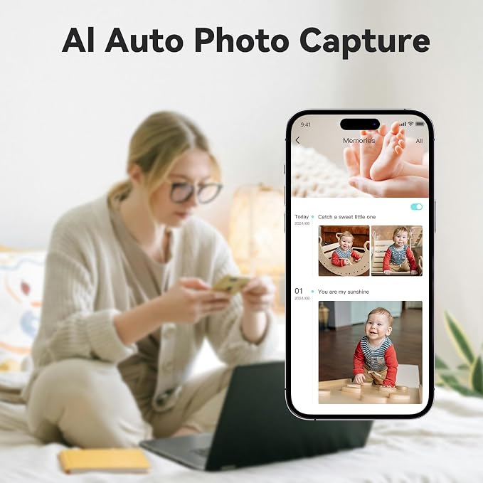 Smart Video Baby Monitor, 2.8inch Display, 1080p Camera, 1500ft Long Range - Image 7