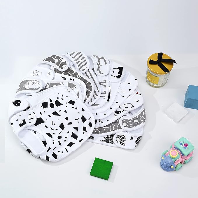 Baby Bibs Soft and Absorbent Organic Cotton Bandana Drool Bibs Set - Image 9