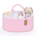 Baby Diaper Caddy Organizer, Cotton Rope Diaper Basket, Baby Basket by Degeyoyo