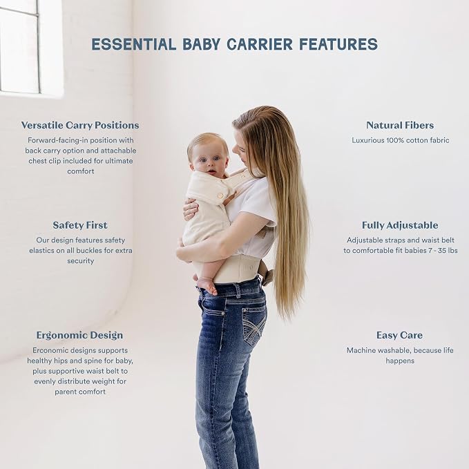 Ava & Oliver Essential Baby Carrier – Ergonomic, Hip-Healthy Soft Structured - Image 2