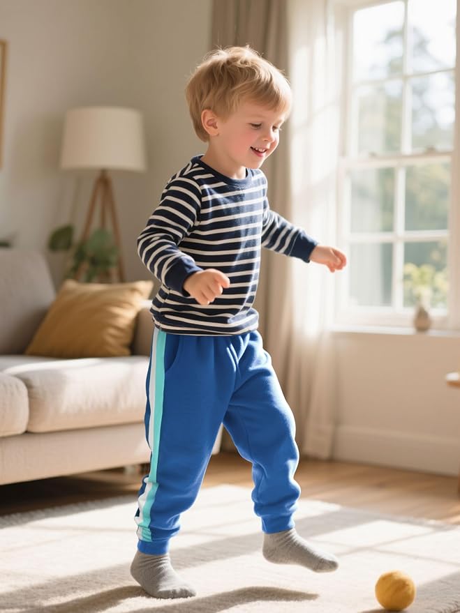 4 Pack Toddler Boys Sweatpants Cotton Baby Kids Joggers Toddler Boys Girls - Image 5