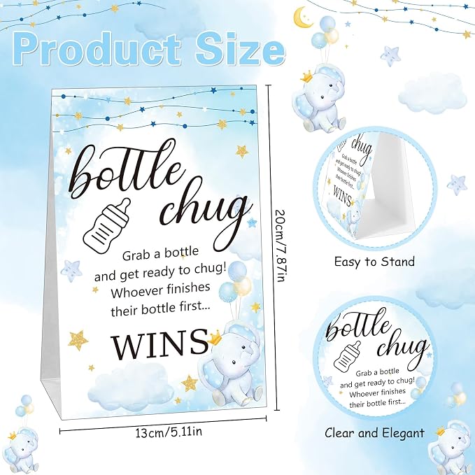 TrelaCo Cool Baby Shower Games Sets 12 Pcs Feeding Bottles - Image 2