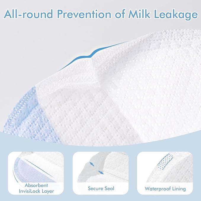 NCVI Super Absorbent Disposable Nursing Pads 180 Count, Stay Dry Breast Pads - Image 3