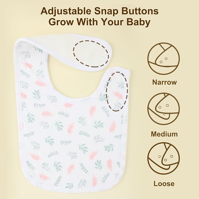 Baby Bibs Soft and Absorbent Organic Cotton Bandana Drool Bibs Set - Image 3