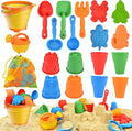 Beach Toys Set for Kids, Collapsible Sand Bucket and Shovels Set by Sotodik