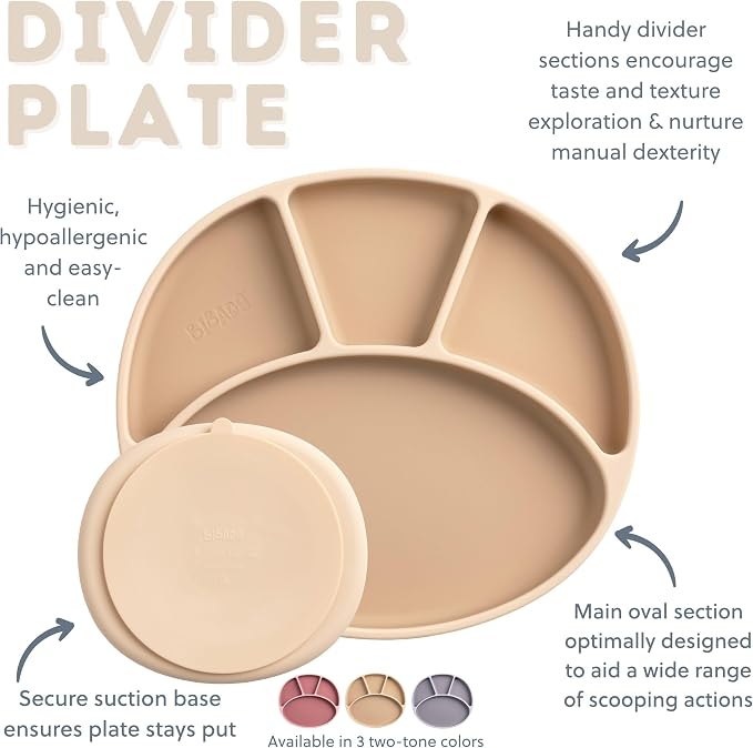 BIBaDO - Silicone Suction Divider Plate - Toddler Plates - Help Develop Motor - Image 4
