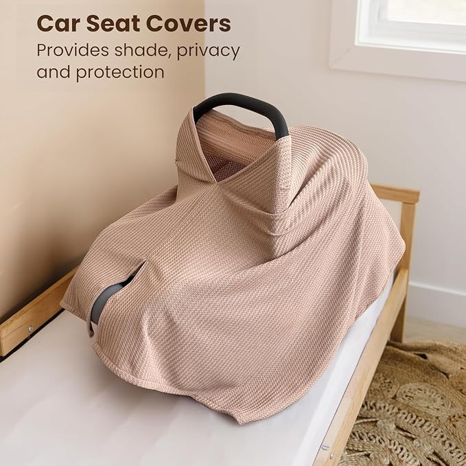 Konssy Nursing Cover for Breastfeeding, Soft & Breathable Privacy Poncho - Image 5