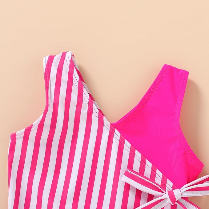 Happy Town Toddler Swimsuit Girl One Piece Bathing Suit Color Block Swimwear - Image 4
