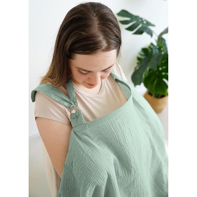Muslin Nursing Covers for Breastfeeding, Privacy Breast Feeding Cover - Image 4